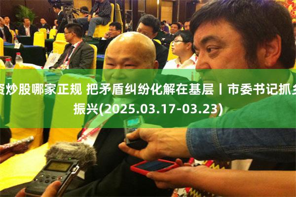 配资炒股哪家正规 把矛盾纠纷化解在基层丨市委书记抓乡村振兴(2025.03.17-03.23)
