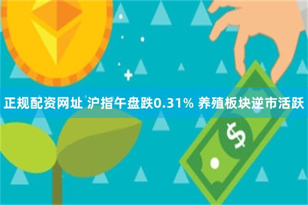 正规配资网址 沪指午盘跌0.31% 养殖板块逆市活跃