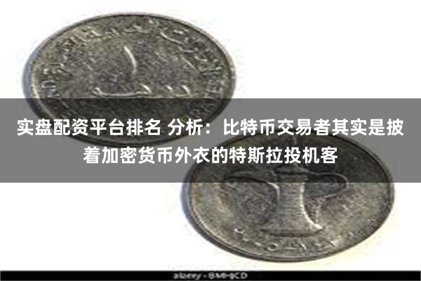 实盘配资平台排名 分析：比特币交易者其实是披着加密货币外衣的特斯拉投机客