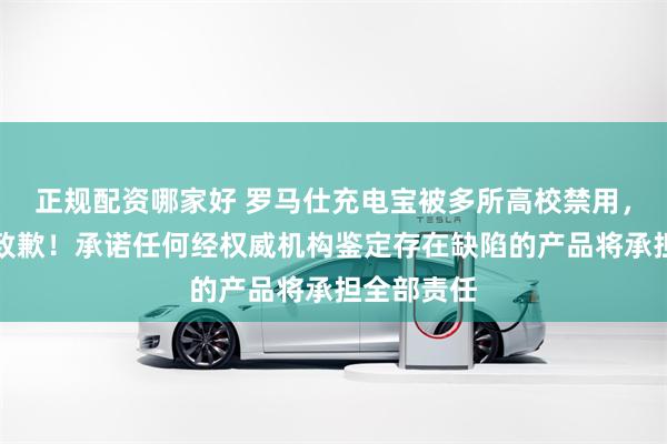 正规配资哪家好 罗马仕充电宝被多所高校禁用，公司发文致歉！承诺任何经权威机构鉴定存在缺陷的产品将承担全部责任